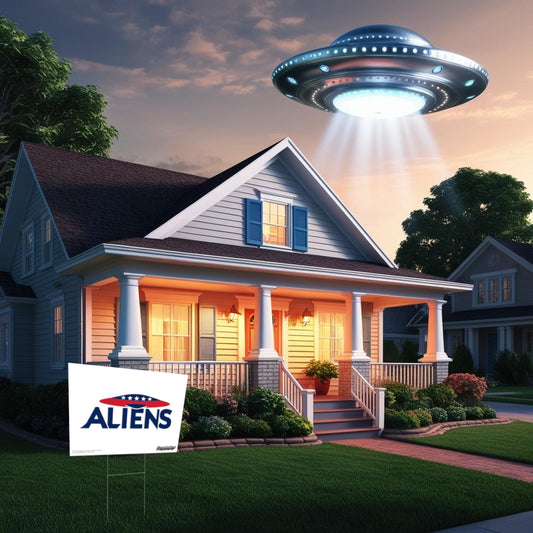 "Aliens" Funny Yard Sign | Lawn Decor