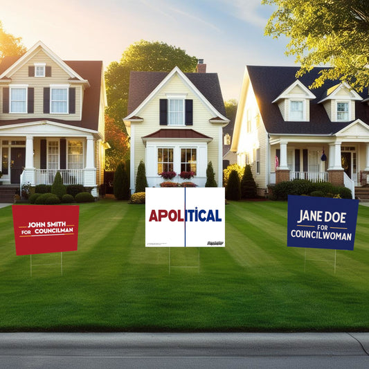 "Apolitical" Funny Yard Sign | Lawn Decor