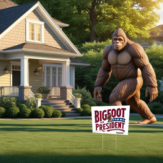 "Bigfoot for President" Funny Yard Sign | Lawn Decor