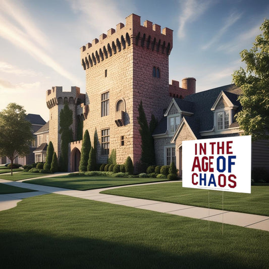 "In the Age of Chaos" Funny Yard Sign | Lawn Decor
