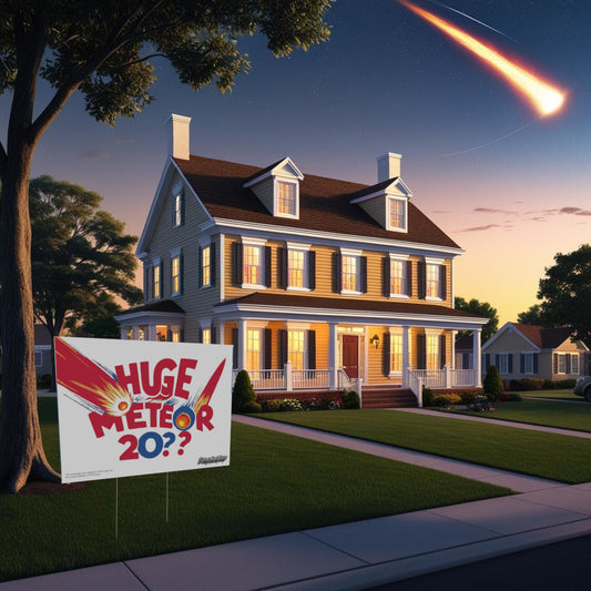"Huge Meteor 20??" Funny Yard Sign | Lawn Decor