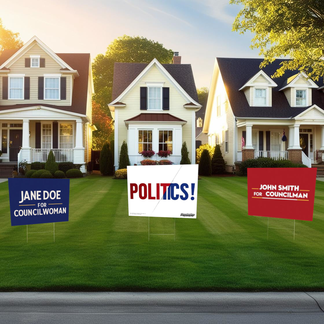 "Politics!" Funny Yard Sign | Lawn Decor