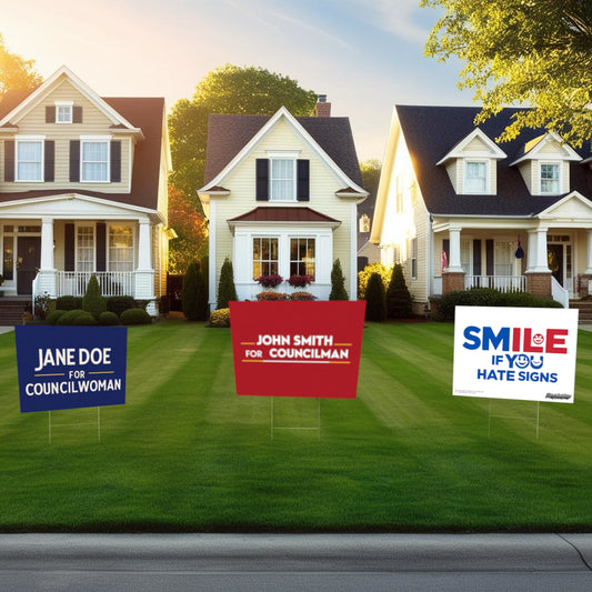 "Smile If You Hate Signs" Funny Yard Sign | Lawn Decor